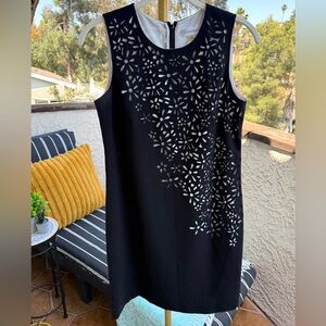 Calvin Klein Black Floral Cutout Mini Dress